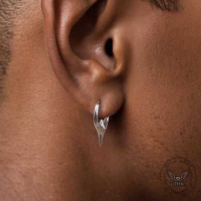 Fashion Geometric Sword Hoop Earrings in Stainless Steel