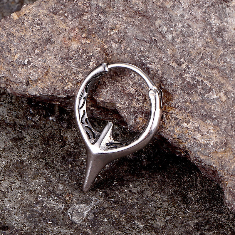 Fashion Geometric Sword Hoop Earrings in Stainless Steel