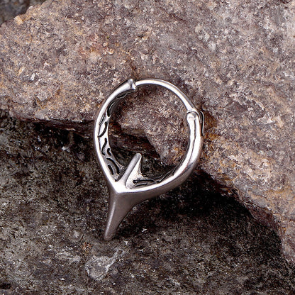 Fashion Geometric Sword Hoop Earrings in Stainless Steel