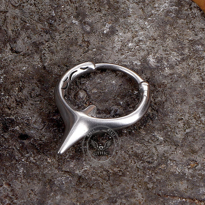 Fashion Geometric Sword Hoop Earrings in Stainless Steel