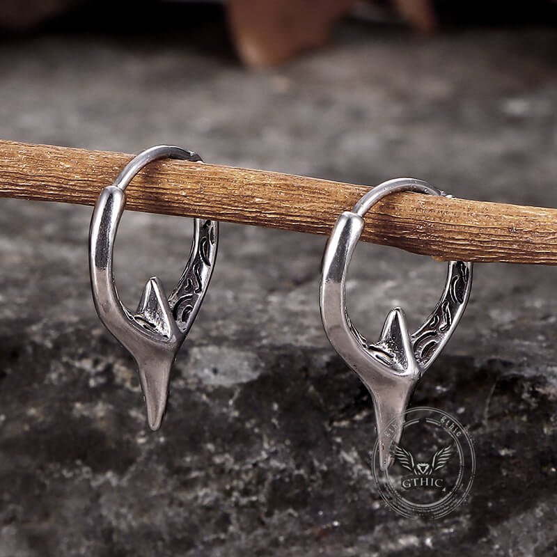 Fashion Geometric Sword Hoop Earrings in Stainless Steel