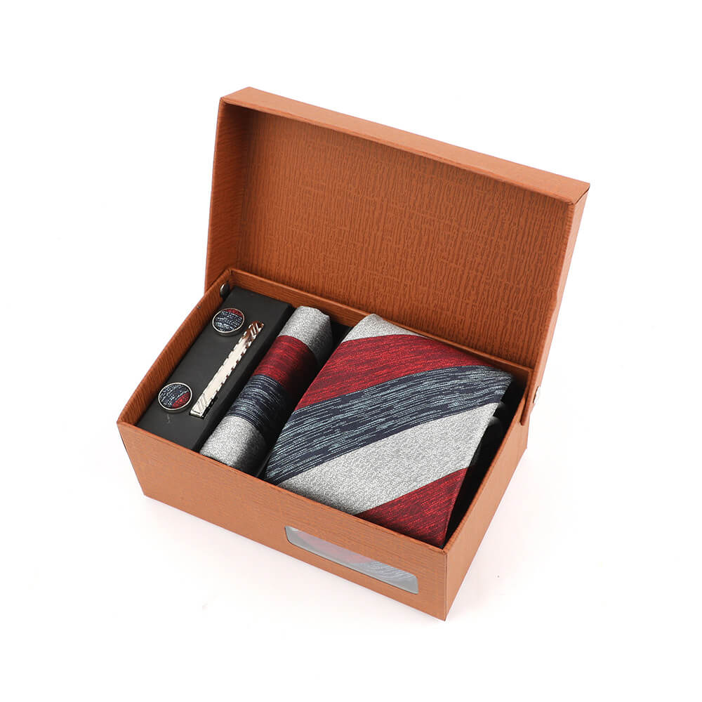 Fashion Jacquard Men's Striped Tie Gift Box
