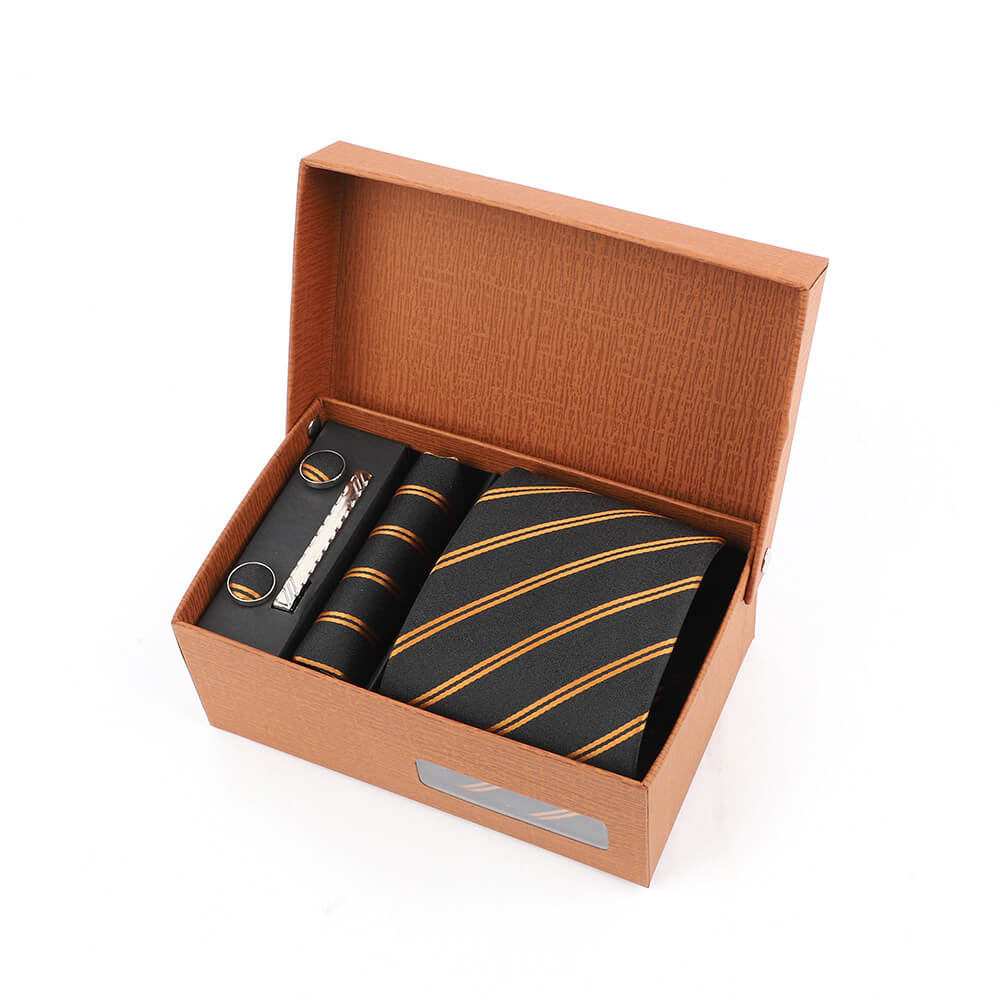 Fashion Jacquard Men's Striped Tie Gift Box