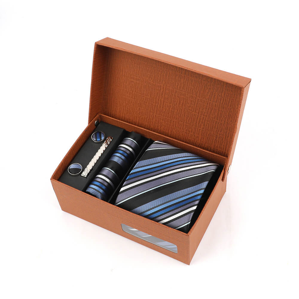 Fashion Jacquard Men's Striped Tie Gift Box