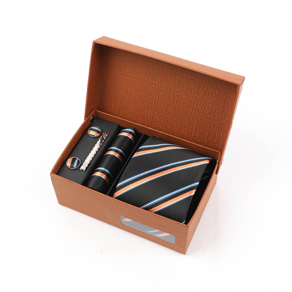 Fashion Jacquard Men's Striped Tie Gift Box