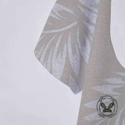 Fashion Leaf Print Short Sleeve Lapel Polo Shirt