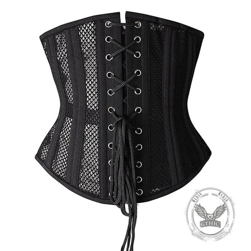 Fashion Mesh Lace-Up Court Corset