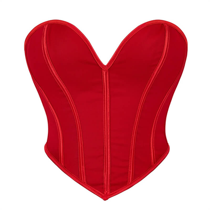 Fashion Strapless Heart Shaped Crop Corset