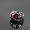 Fashionable Dragon Claw Gemstone Ring in Stainless Steel