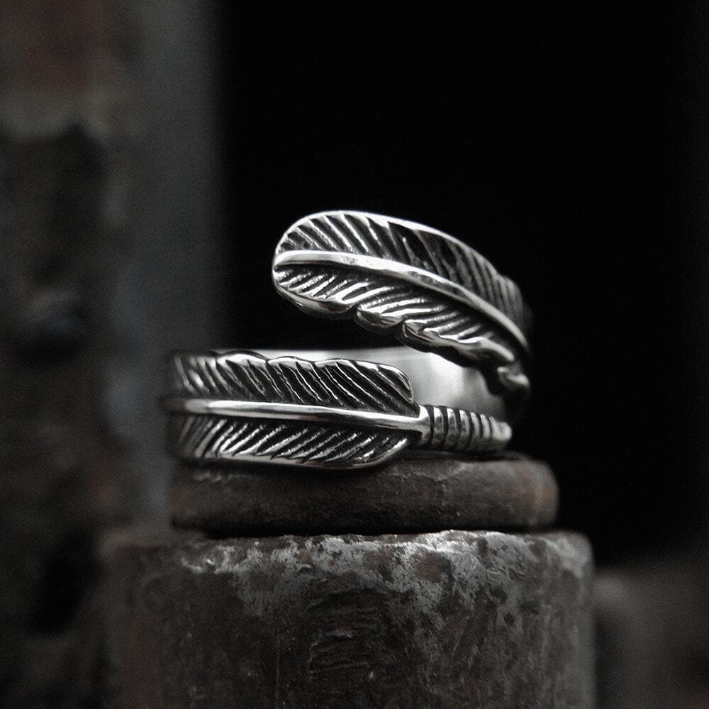 Feather Ring in Stainless Steel