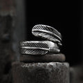 Feather Ring in Stainless Steel