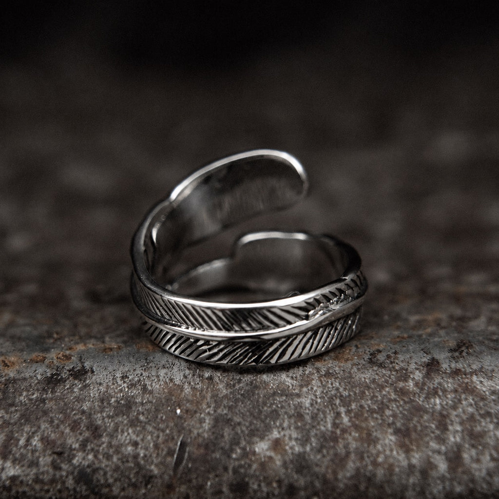 Feather Ring in Stainless Steel