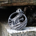 Fenrir Wolf Animal Pendant in Stainless Steel