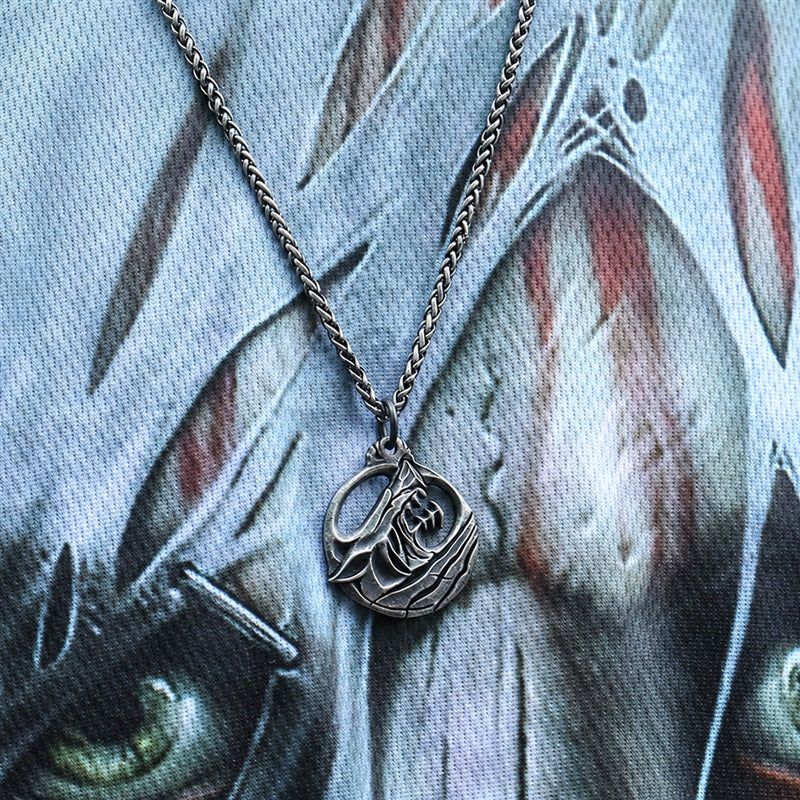 Fenrir Wolf Animal Pendant in Stainless Steel