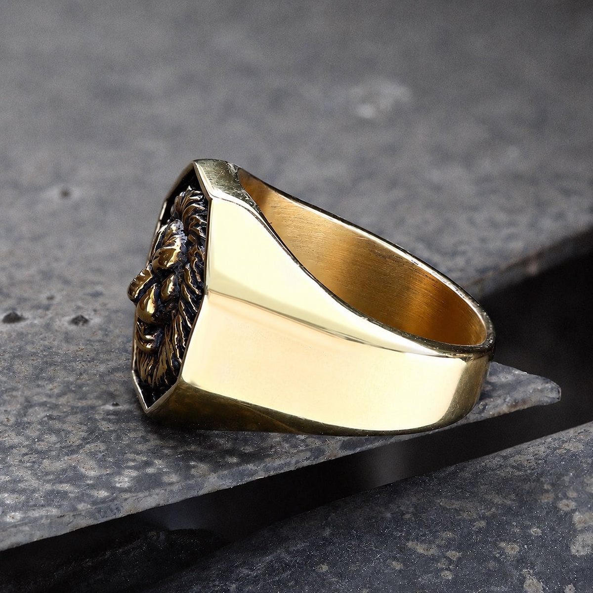 Fierce Lion Ring in Stainless Steel