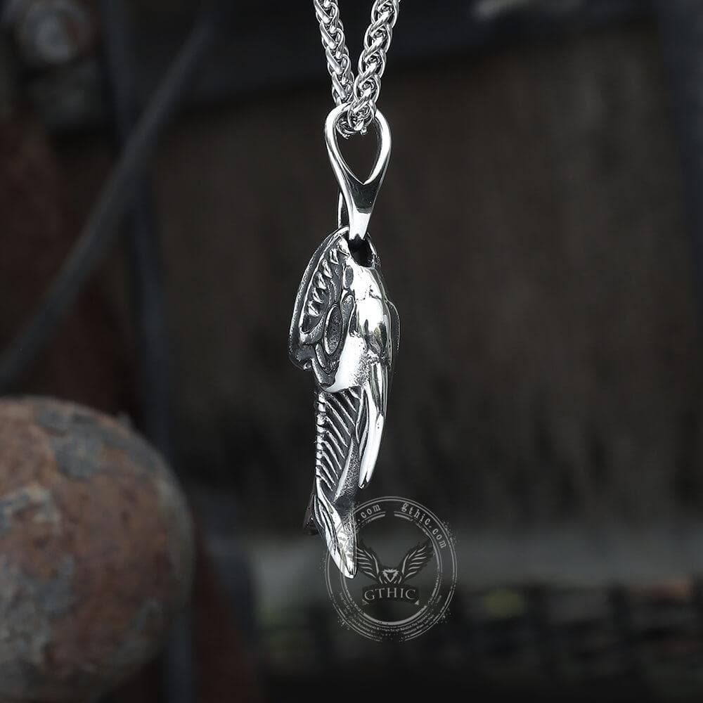Fish Skeleton Pendant in Stainless Steel