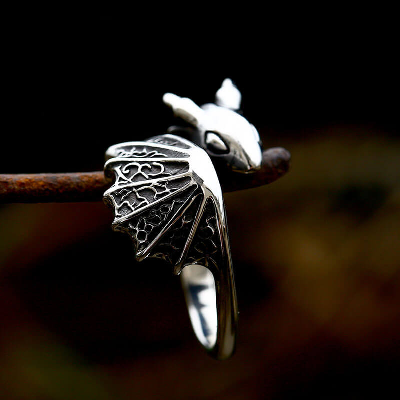 Flying Dragon Ring in Stainless Steel