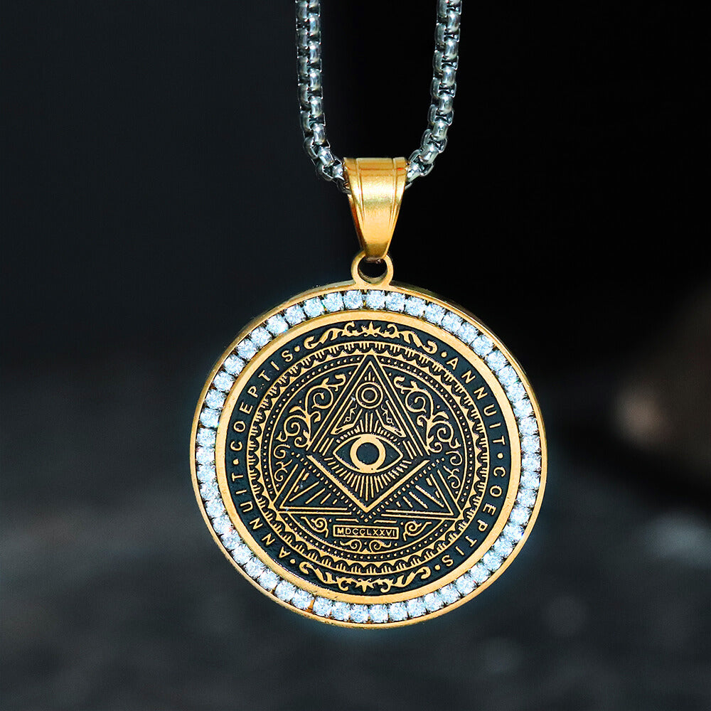 Freemason All-seeing Eye Pendant in Stainless Steel