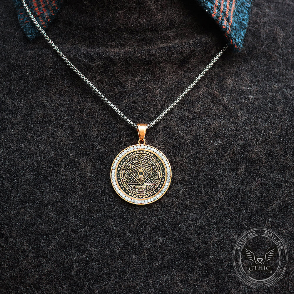 Freemason All-seeing Eye Pendant in Stainless Steel