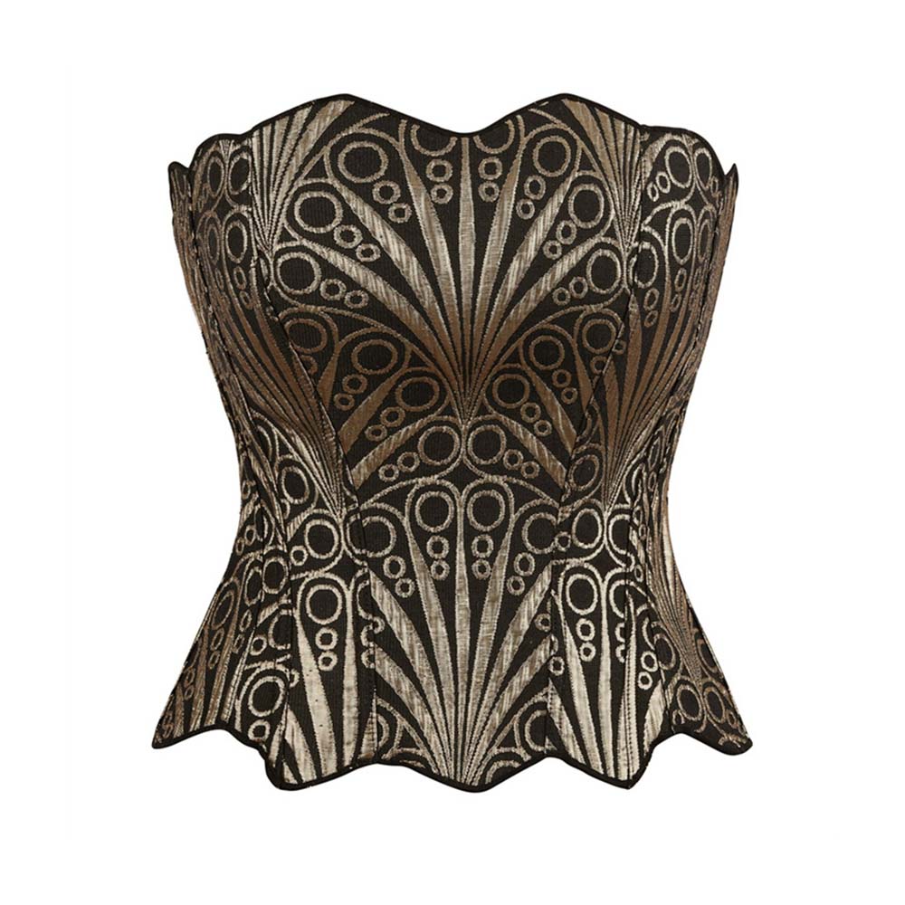 French Lace Mesh Hollow Out Court Overbust Corset