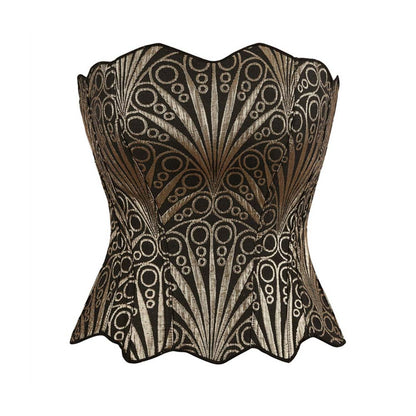 French Lace Mesh Hollow Out Court Overbust Corset