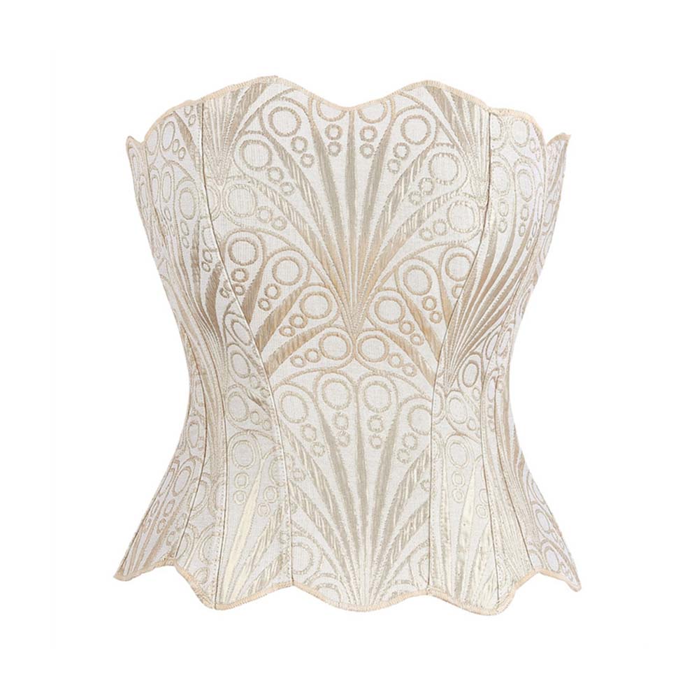 French Lace Mesh Hollow Out Court Overbust Corset