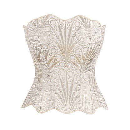 French Lace Mesh Hollow Out Court Overbust Corset