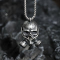 Gas Mask Skull Pendant in Stainless Steel