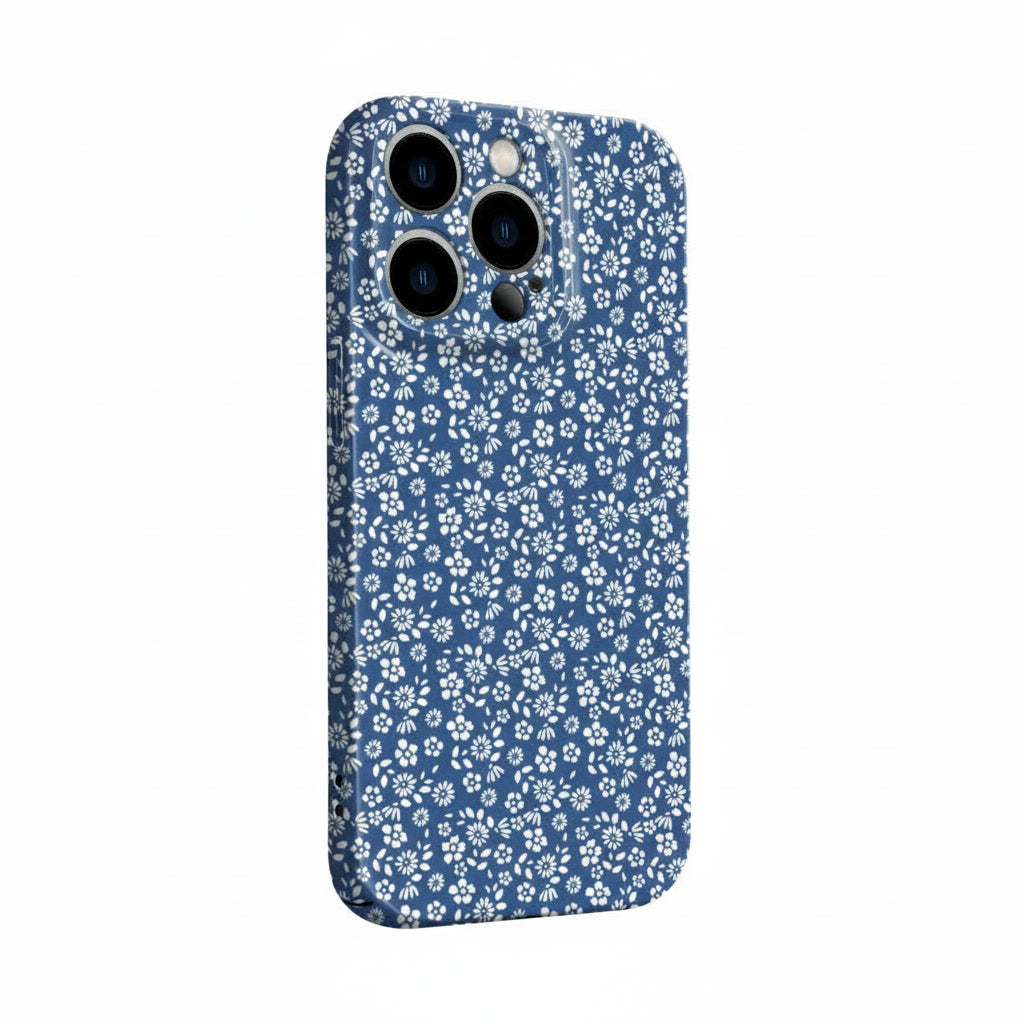 Blue Floral Sketch iPhone Case - Garden Story