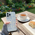 Cream Blue Tulip iPhone Case - Babala