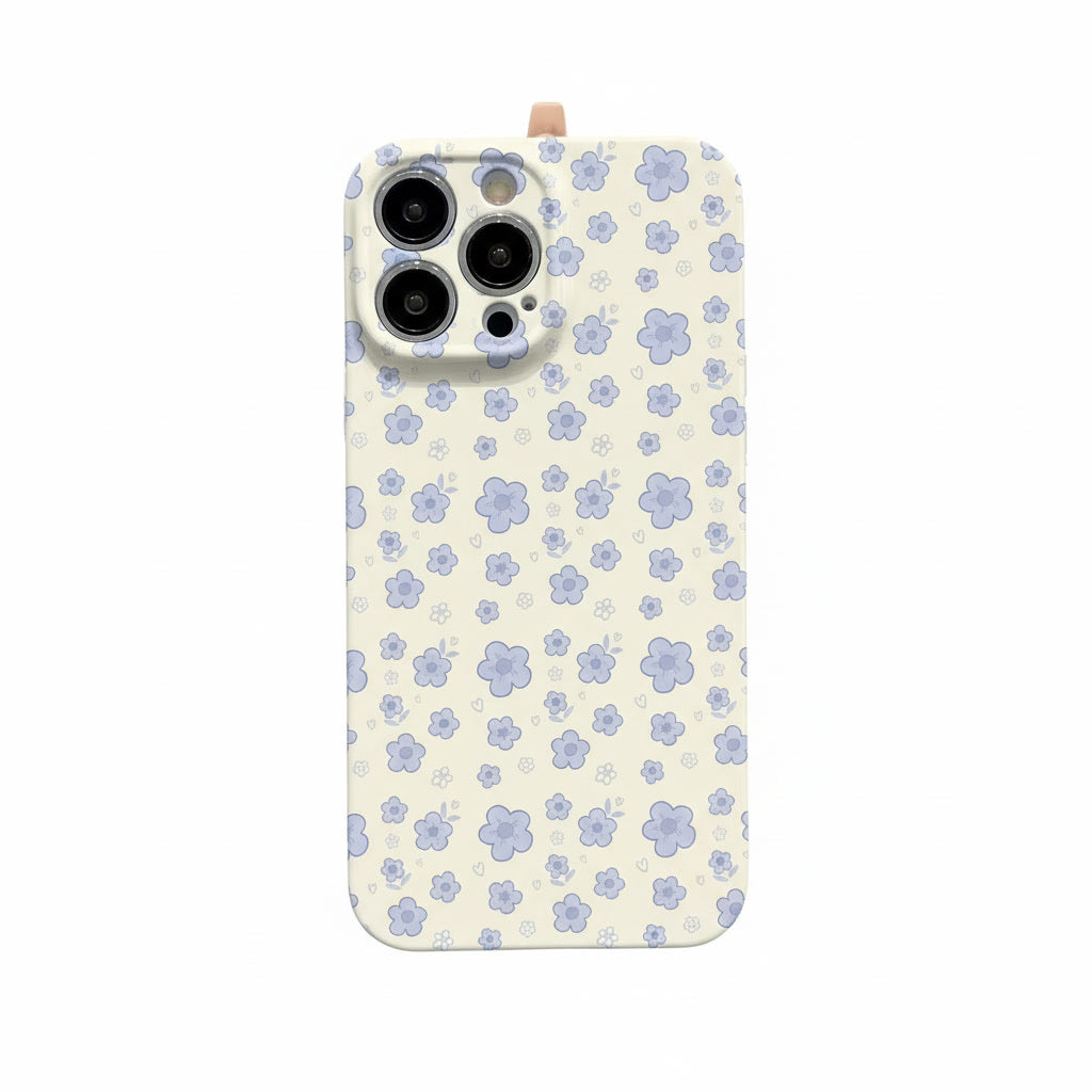 Cream Blue Tulip iPhone Case - Babala