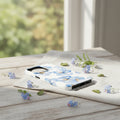 Blue Line Art Botanical iPhone Case - Café Series