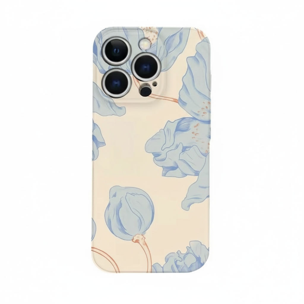 Periwinkle Blue 3D Floral iPhone Case - Memorial