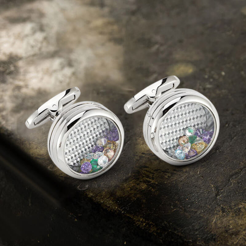 Gentleman Zircon Cufflinks in Brass