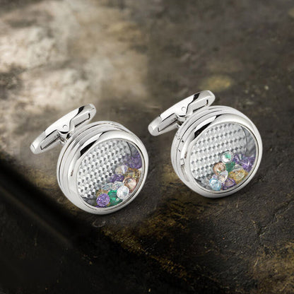 Gentleman Zircon Cufflinks in Brass