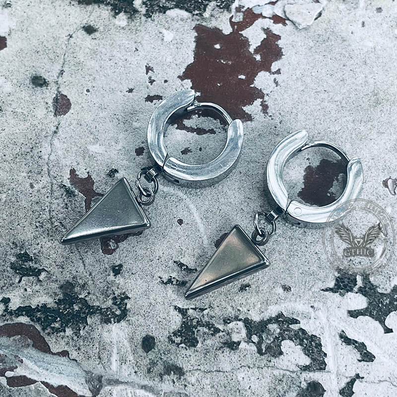 Geometric Hoop Earrings in Stainless Steel