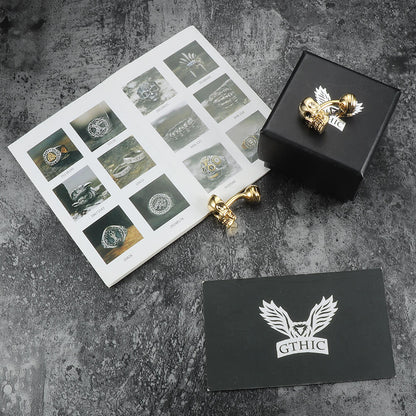 Ghost Skull Cufflinks in Brass
