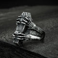 Ghost Claw Coffin Ring in Stainless Steel