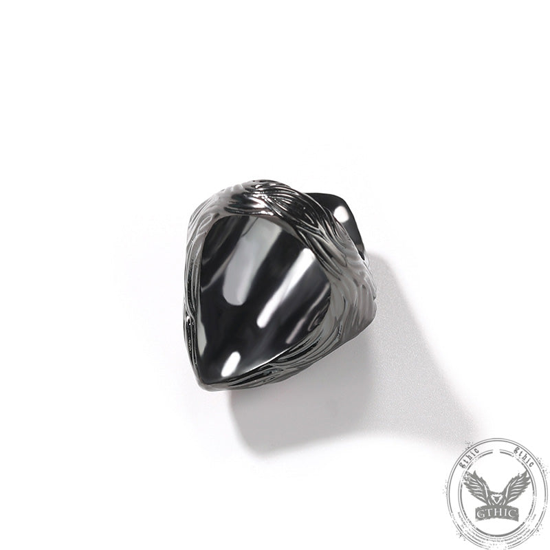 Gothic Alien Eye Ring in Brass