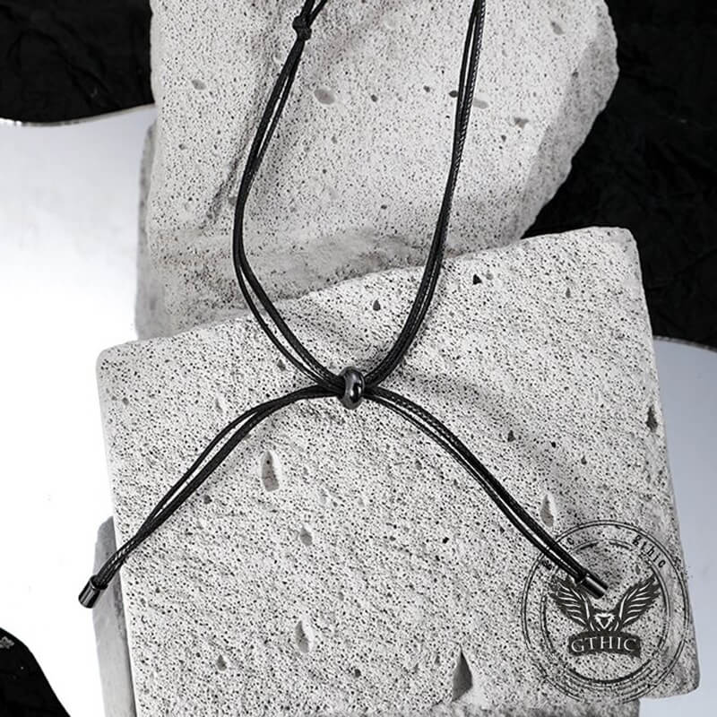 Gothic Black Gemstone Cross Alloy Clavicle Necklace