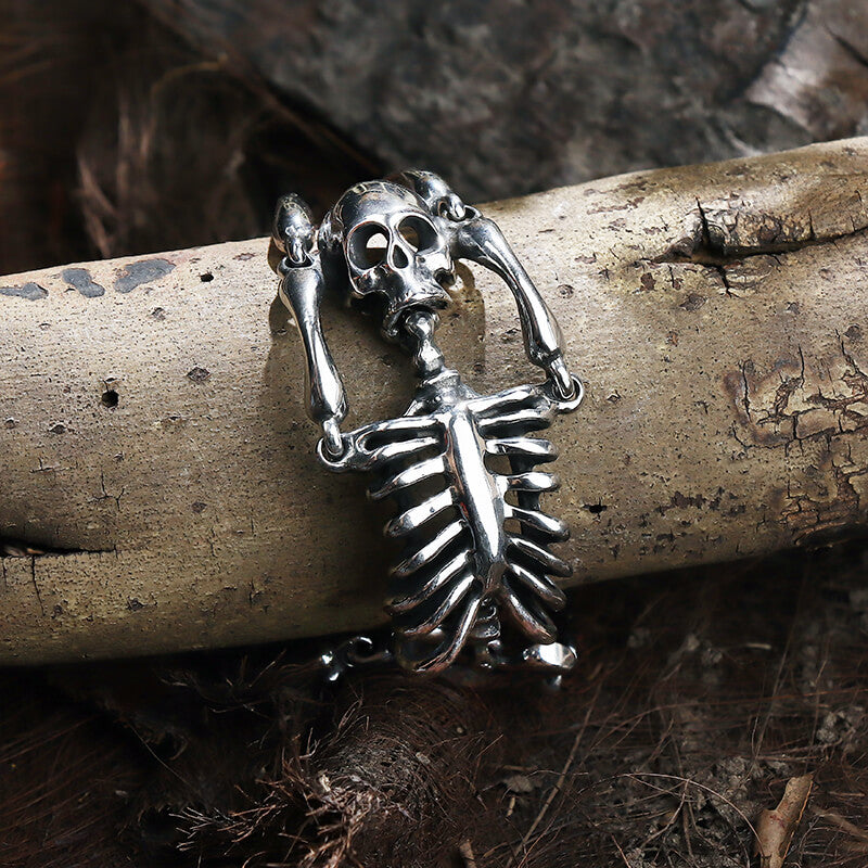 Gothic Body Skull Bracelet in Stainless Steel