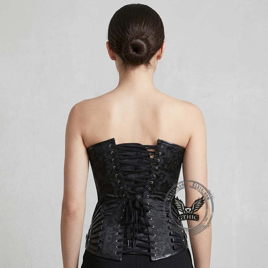 Gothic Chain Design Jacquard Steel Bone Corset