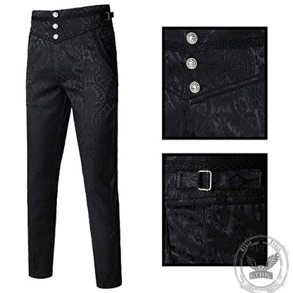 Gothic Dark Jacquard Trousers