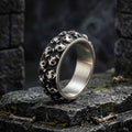 Gothic Double-Row Skull Stainless Steel Ring