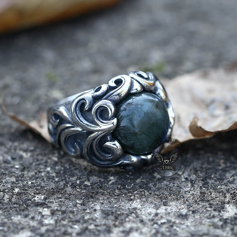 Gothic Moonstone Ring in Stainless Steel