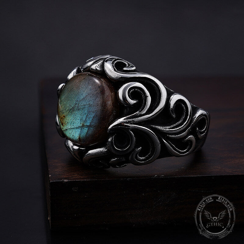 Gothic Moonstone Ring in Stainless Steel
