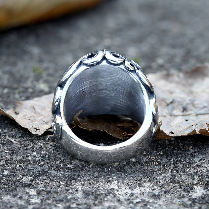 Gothic Moonstone Ring in Stainless Steel
