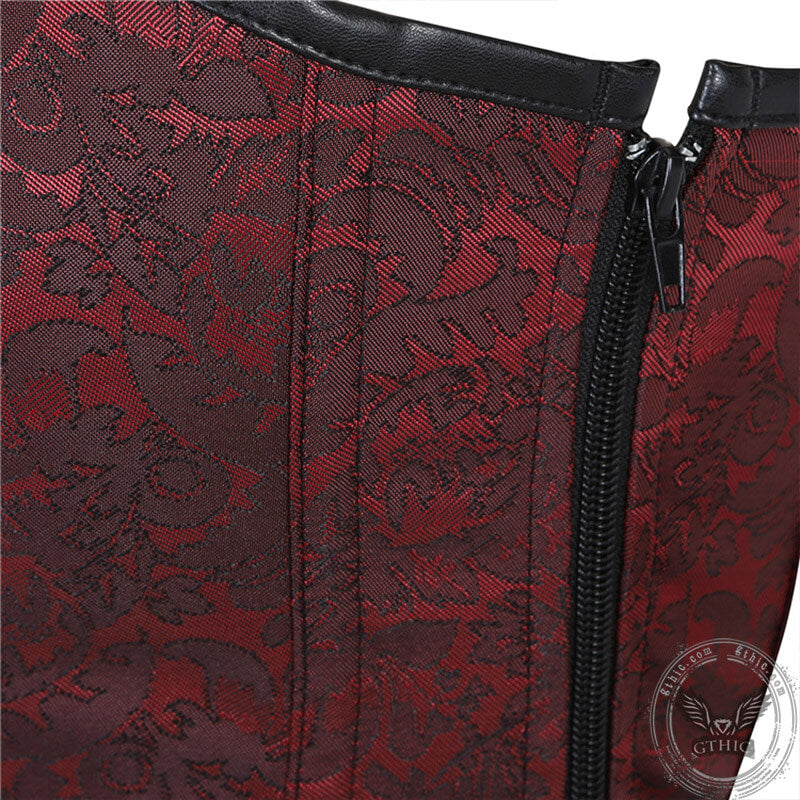 Gothic Side Zipper Halter Top Corset