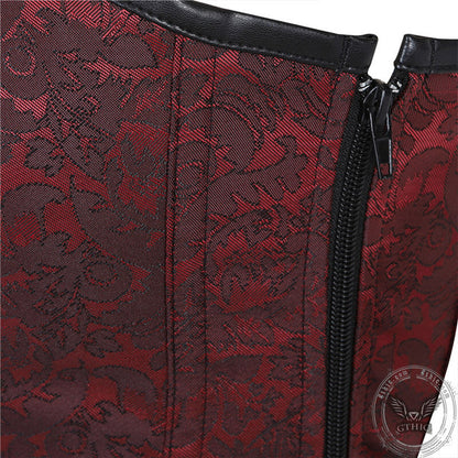 Gothic Side Zipper Halter Top Corset