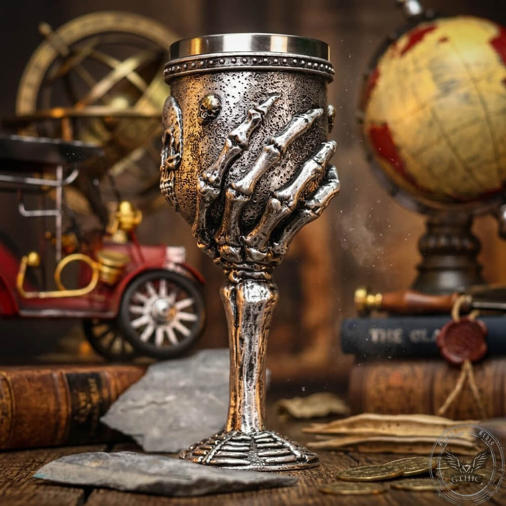 Gothic Skull Claw Large-Capacity Goblet in Stainless Steel
